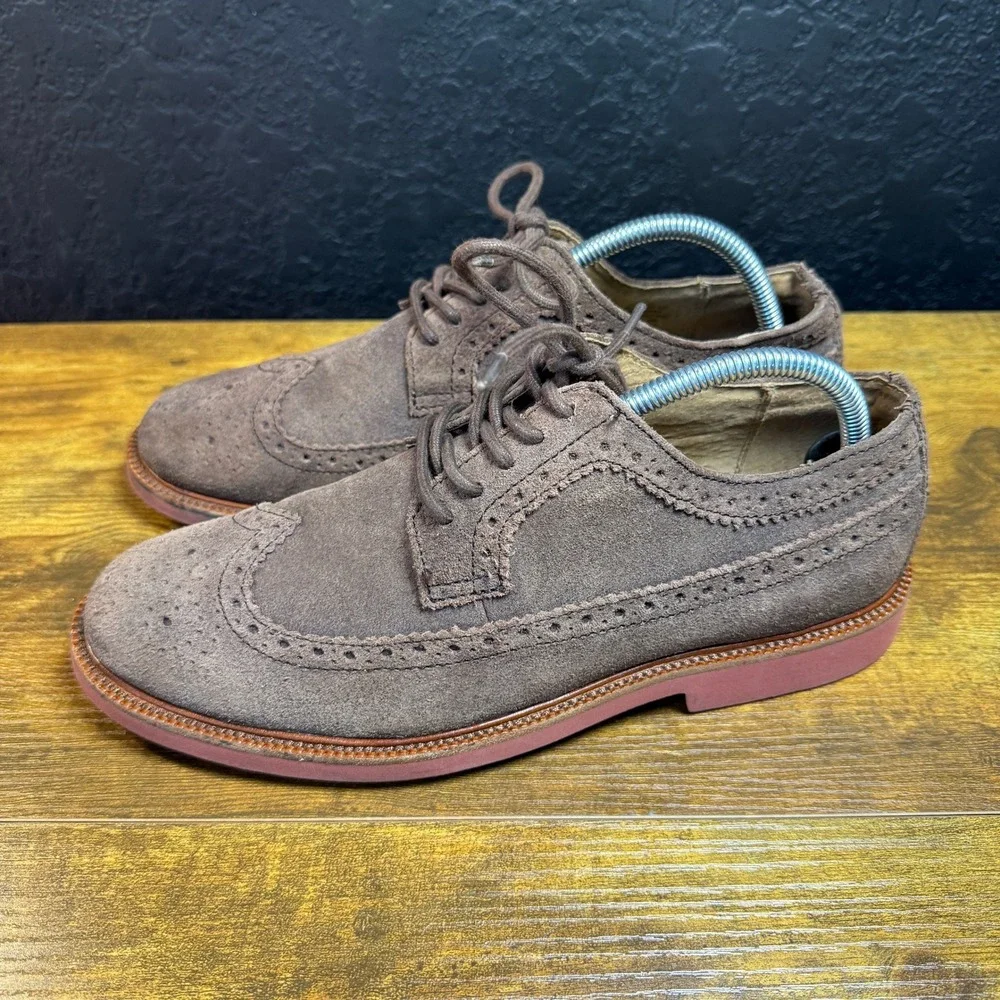 Polo Ralph Lauren Torrington 11431 Brown Suede Wingtip‎ Oxford Mens 8.5D